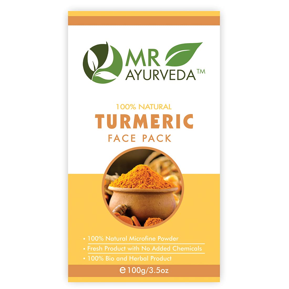 MR Ayurveda Organic Calamine Clay Powder, Turmeric Face Mask Powder & Neem Powder - 3-in-1 Skincare Set (100g Each) for Acne Treatment, Oil Control & Glowing Skin - Perfect for DIY Face Masks & Natural Beauty Routine