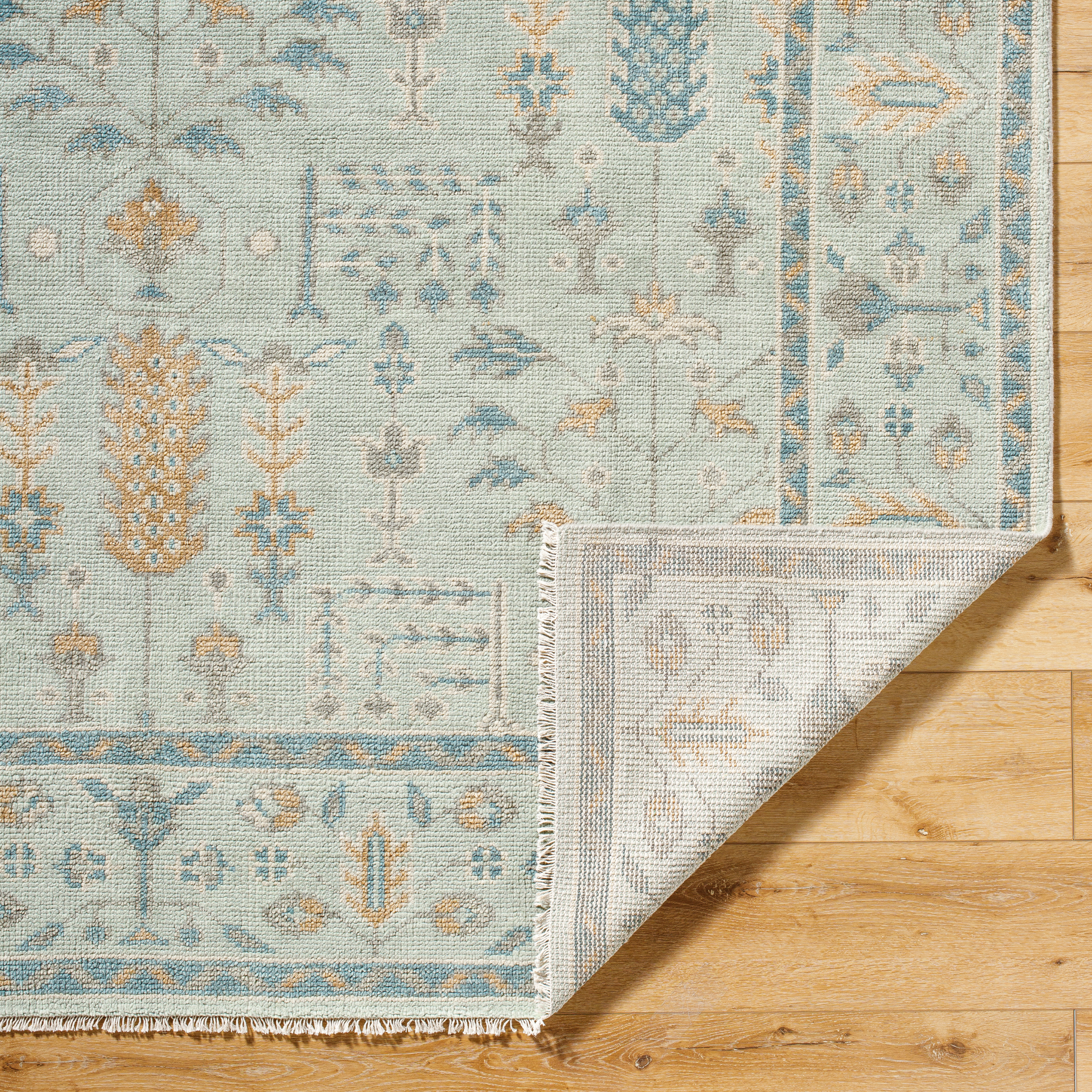 Blue Riviera Handmade Area Rug - Soft Boho Chic Rug for Living Room, Bedroom - Available in Multiple Sizes (3x5, 5x7, 8x10 ft) - Perfect for Home Decor, Nursery & Cozy Spaces