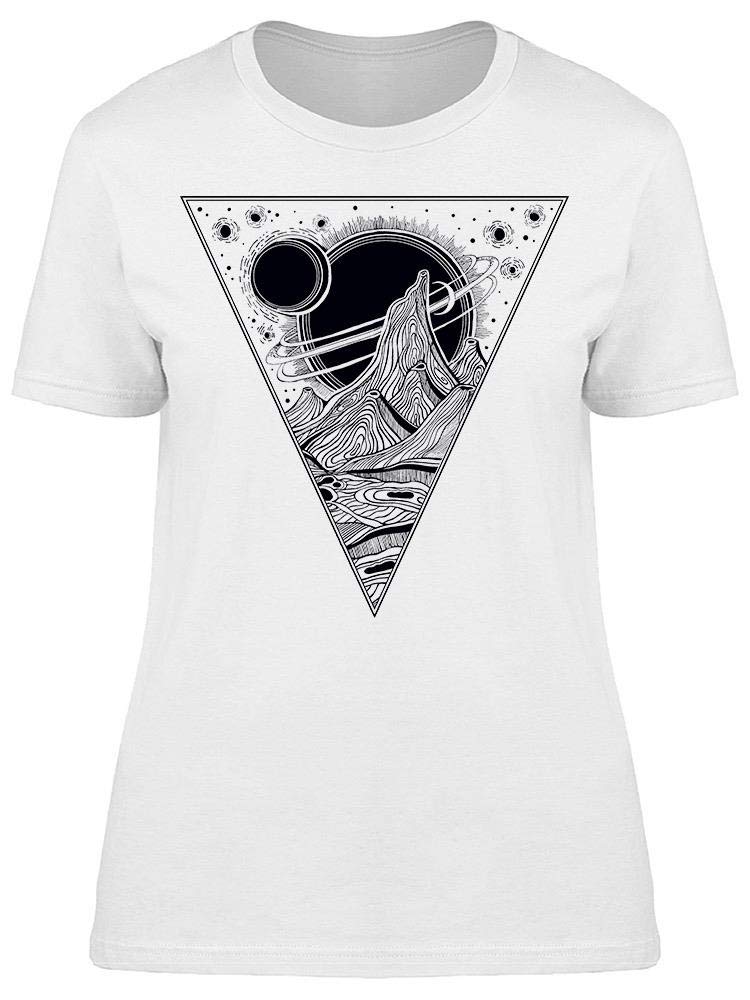 Smartprints Fantasy Linear Landscape T-Shirt for Women - Stylish Casual & Graphic Tee for Everyday Wear, Outings & Travel