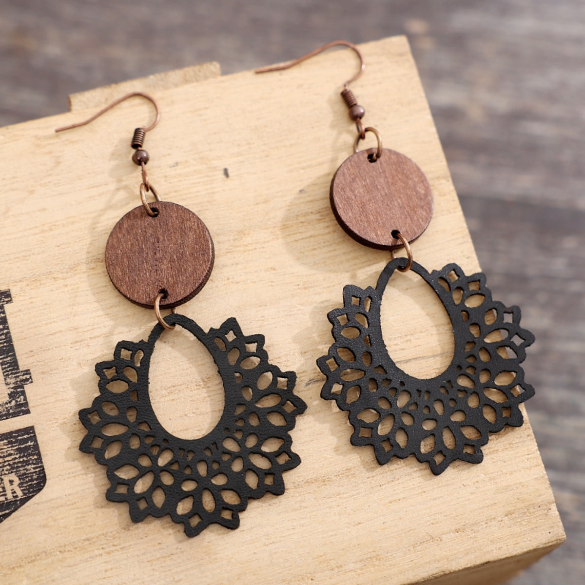 Geometric Cutout Dangle Earrings for Women - Trendy Boho Chic Gold Hoop Earrings - Perfect for Parties, Weddings & Everyday Wear