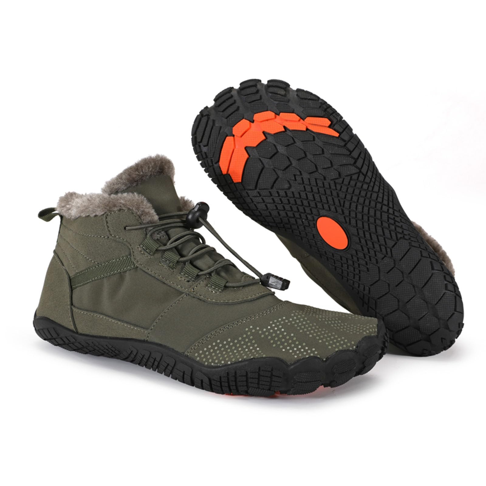 SECHRITE Barefoot Minimalist Shoes for Men & Women - Zero Drop Sole Winter Boots with Wide Toe Box - Trail Running Sneakers for Hiking, Camping & Outdoor Activities