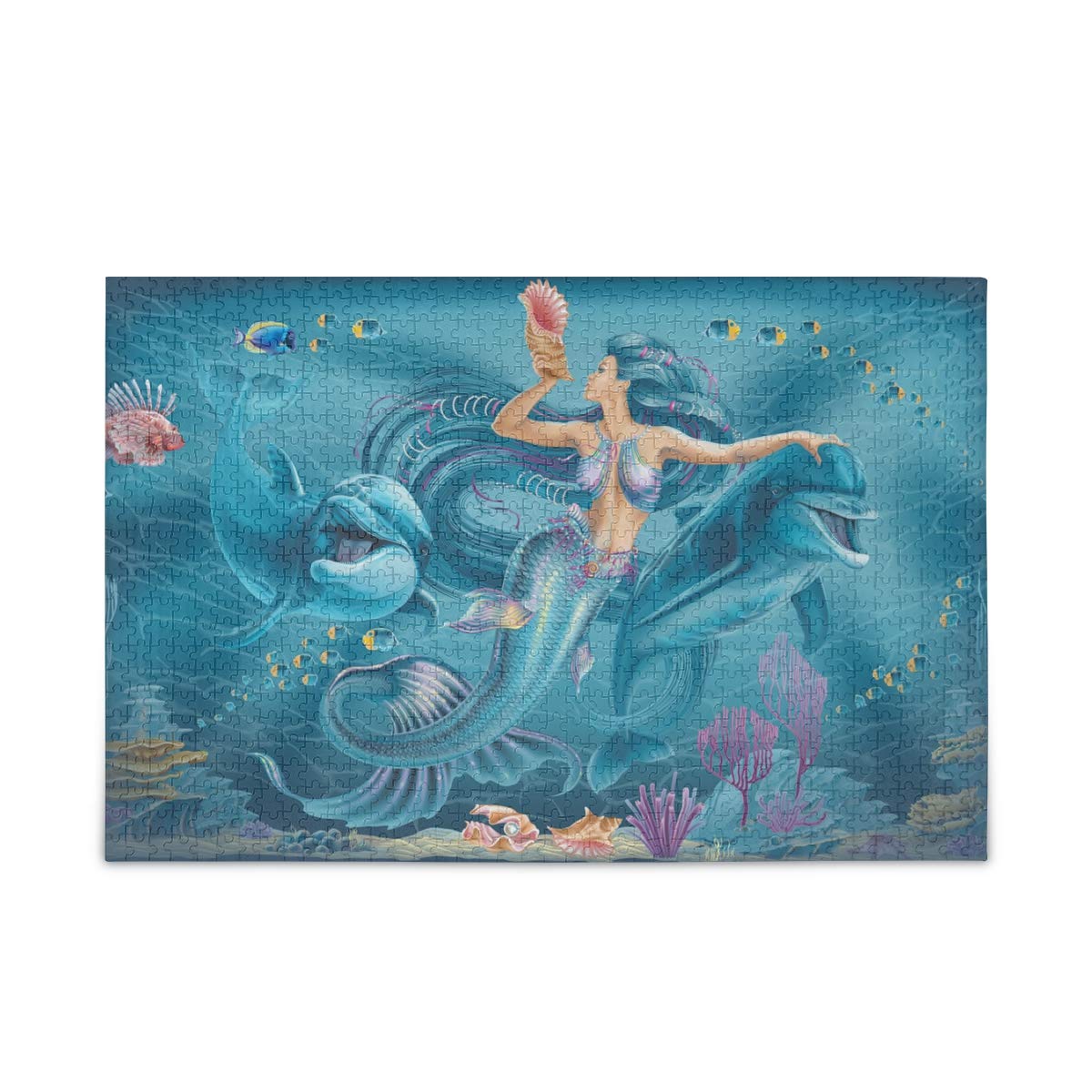 500-Piece Mermaid Wooden Jigsaw Puzzle - 20.5