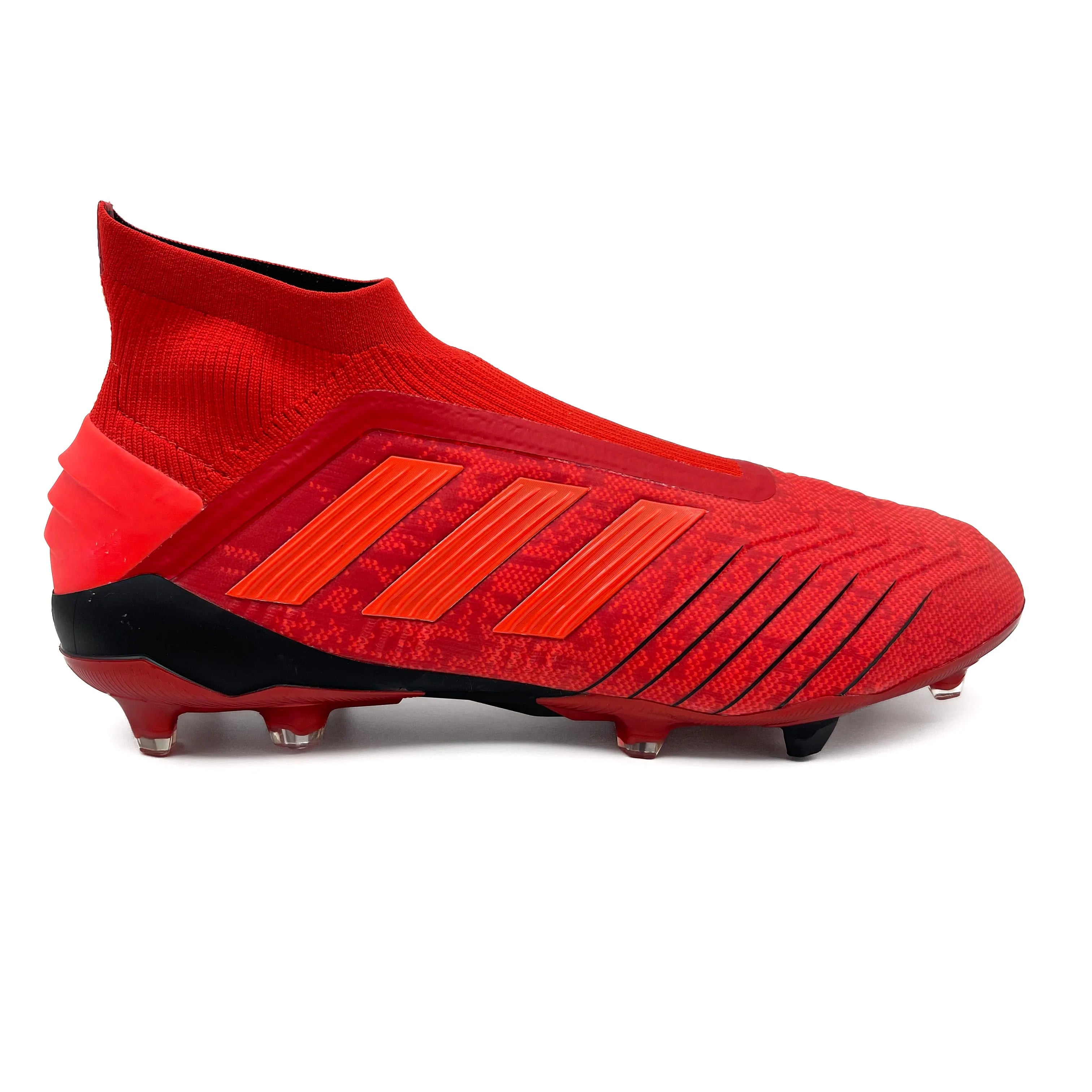 Adidas Predator 19+ FG Soccer Cleats - Men's Football Shoes in Action Red | Firm Ground for Outdoor Matches & Training