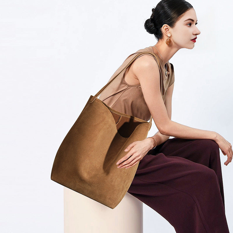 Premium Genuine Leather Shoulder Bag for Women - Stylish Soft Leather Tote with Large Capacity - Perfect for Work, Travel & Everyday Use