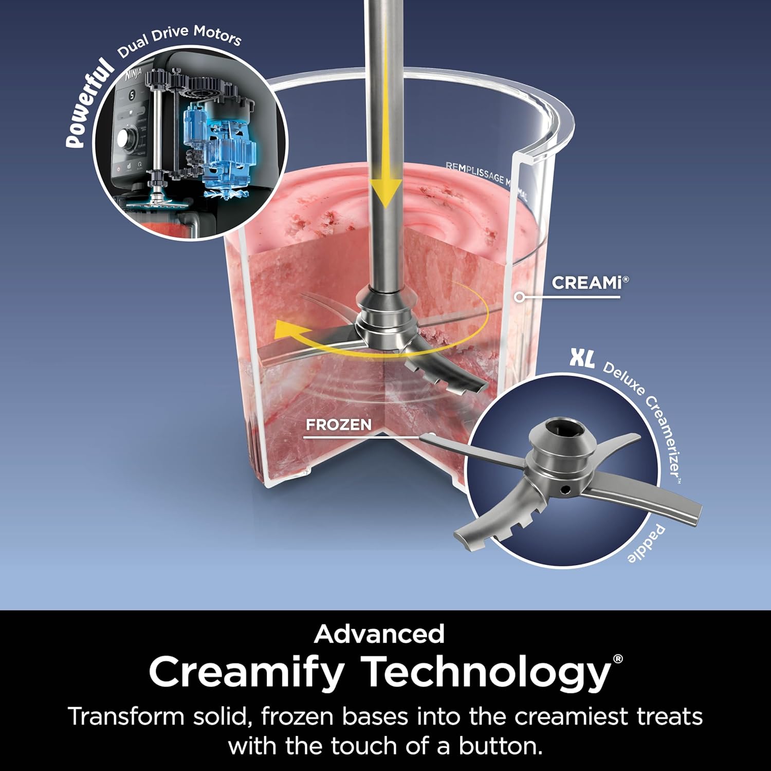 Ninja CREAMi Deluxe 11-in-1 Ice Cream Maker - Homemade Gelato, Sorbet, Milkshakes & Frozen Treats Machine for Healthy Desserts at Home | Perfect for Parties, Family Gatherings & Summer Treats
