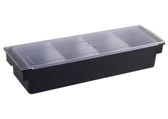 4-Compartment Condiment Holder with Black Plastic Base - Perfect for Restaurants, Picnics, and Home Dining (NRE #009224)