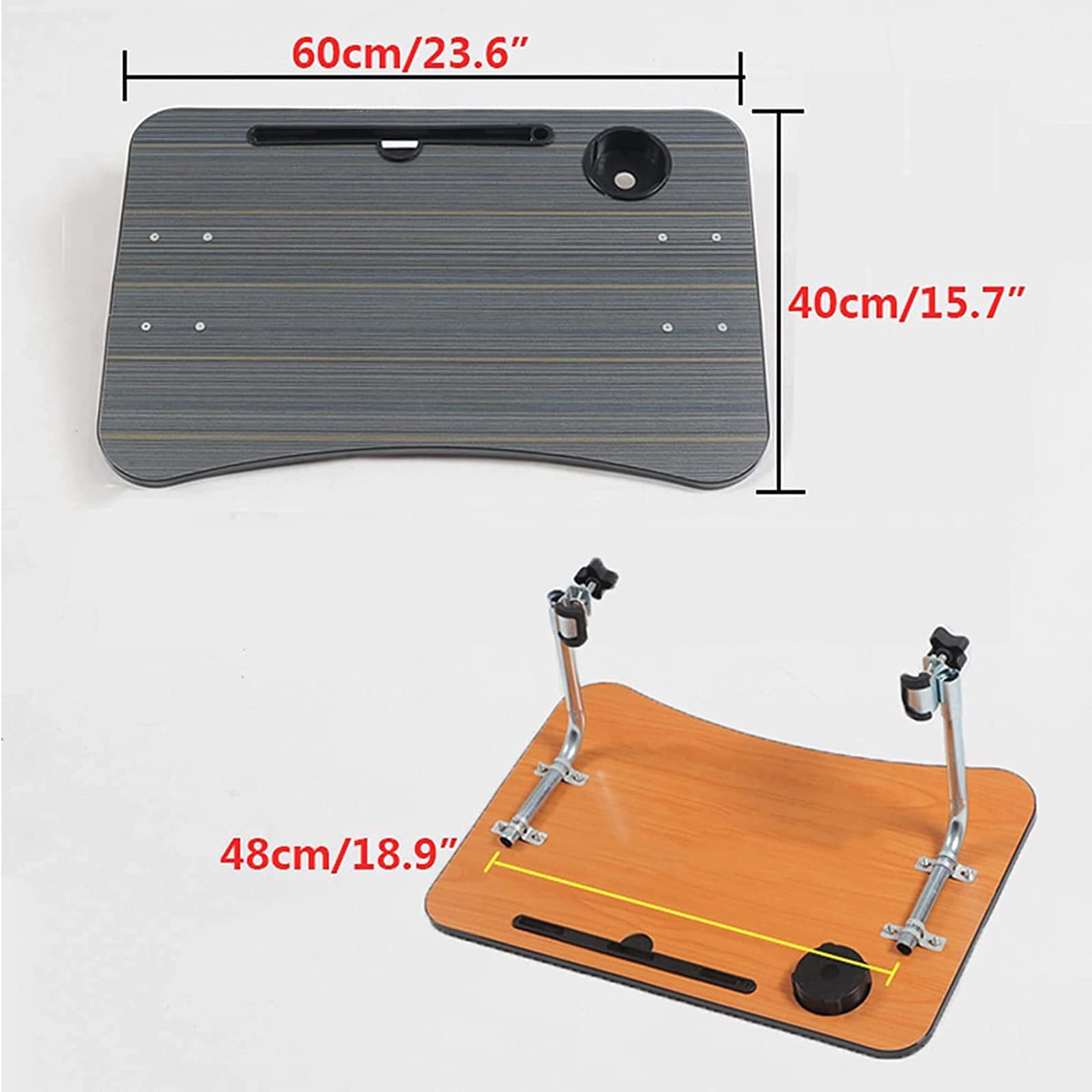 Universal Wheelchair Tray Table with Detachable Wooden Dining Board & Phone Holder - Portable Accessory for Eating, Working & Reading - Ideal for Wheelchair Users at Home or Outdoors