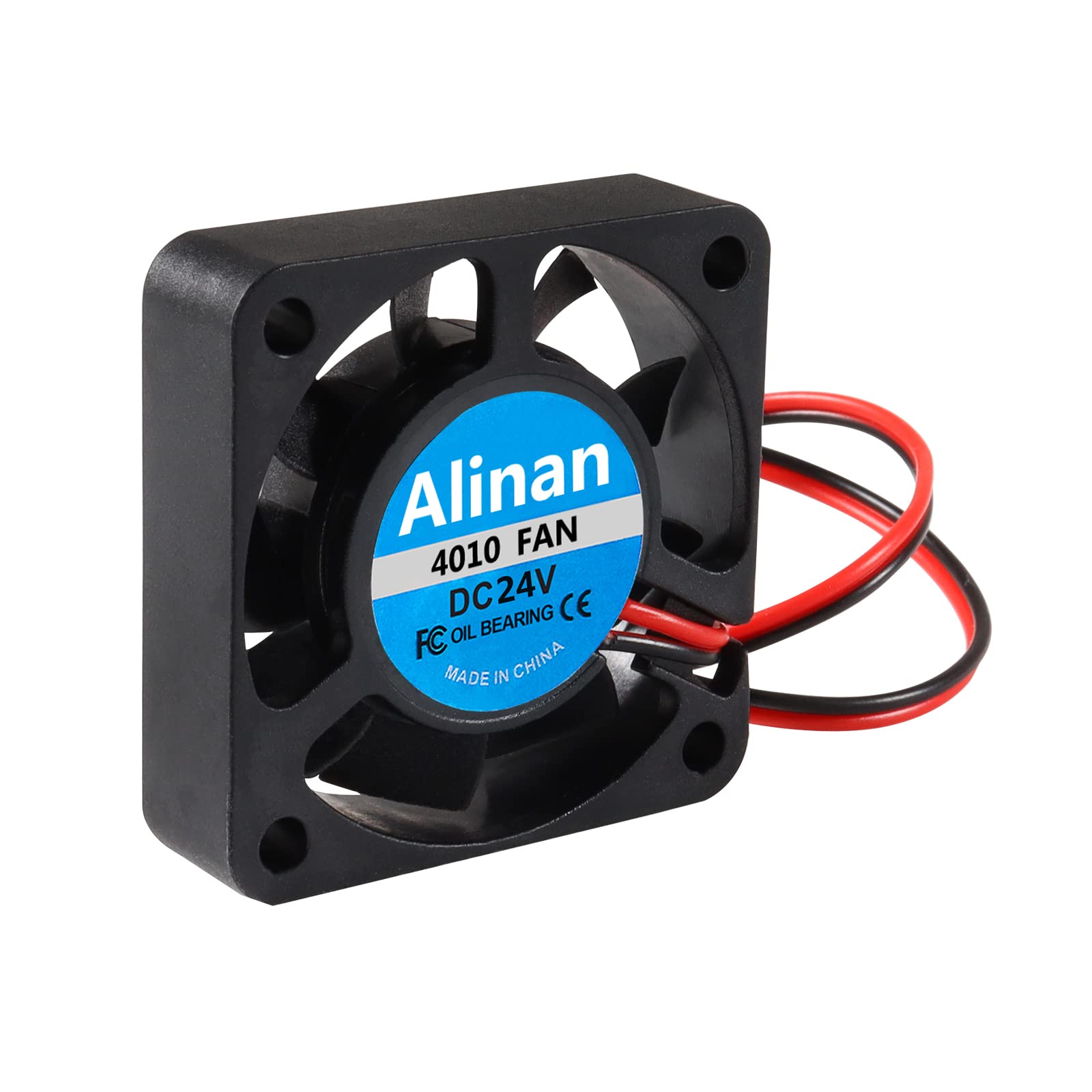Alinan 6-Pack 4010 24V Sleeve Bearing Brushless Cooling Fan 40x40x10mm with 2-Pin Connector - High Performance Cooling for 3D Printers, Computers, Gaming PCs, and Electronics
