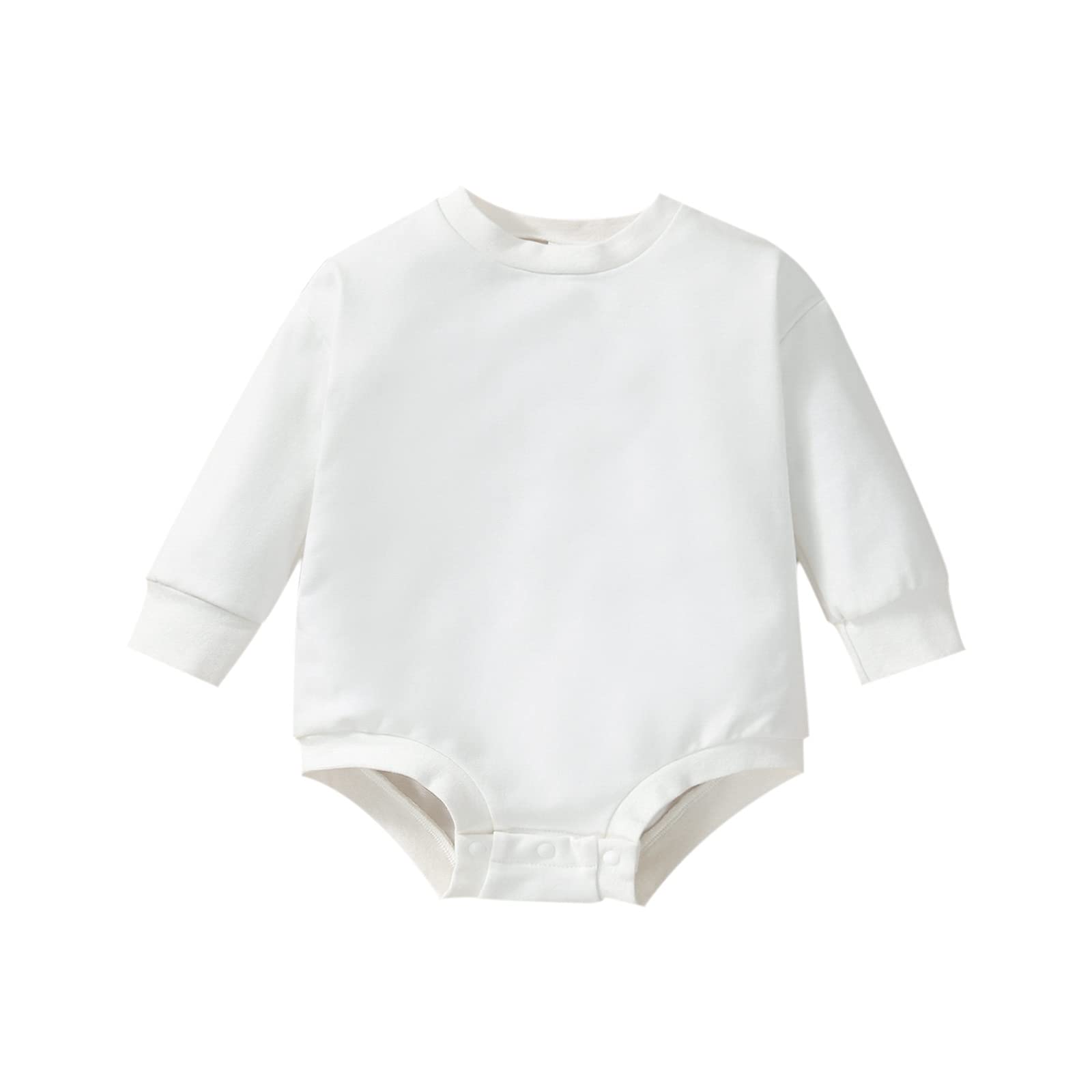 **Baby Romper Sweatshirt - Long Sleeve Crewneck Waffle Pullover for Infant Boys & Girls - Cozy Fall & Winter Outfit for Playdates & Family Photos**