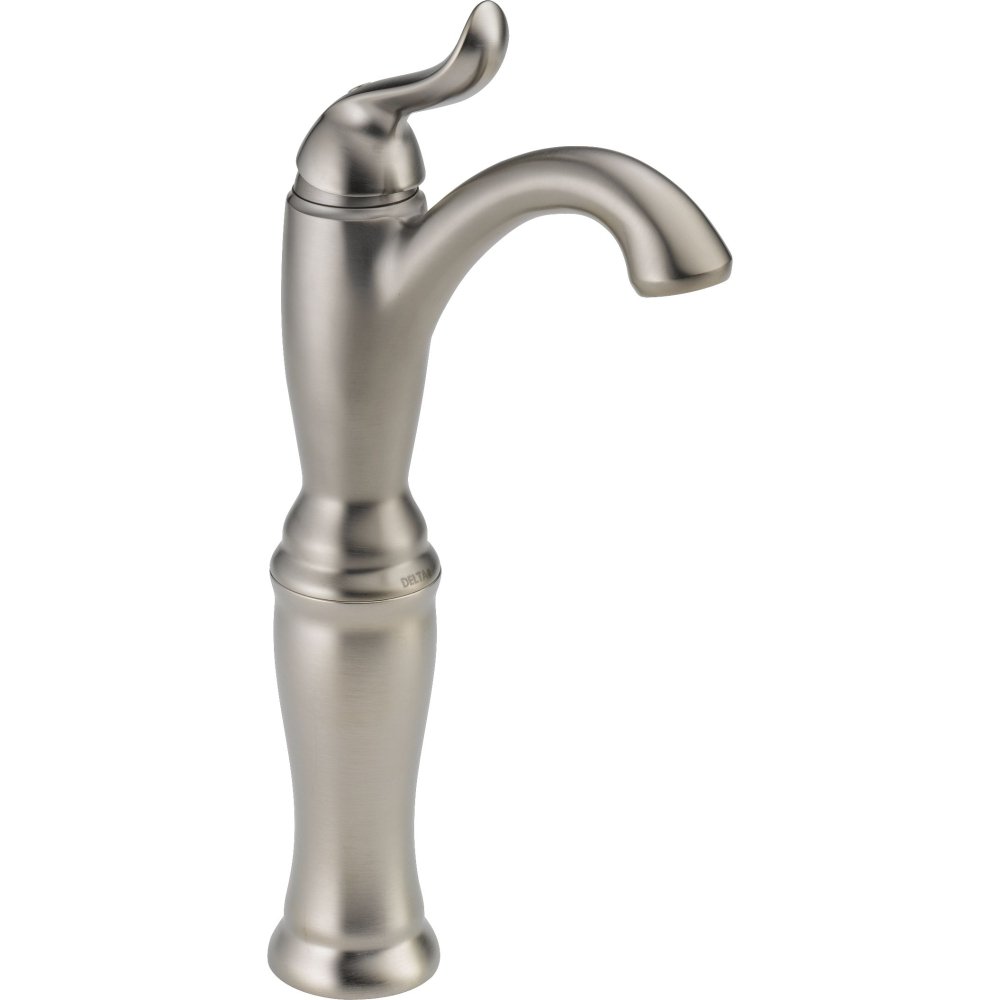 Delta Faucet Linden Vessel Sink Faucet - Brushed Nickel Single Hole Bathroom Faucet with Diamond Seal Technology | Durable Stainless Steel Construction | Perfect for Modern Bathroom Vanities and Vessel Sinks (Model 794-SS-DST)