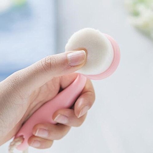 Soft Facial Wash Brush - Pink Fiber Deep Clean Skin Care for Daily Use
