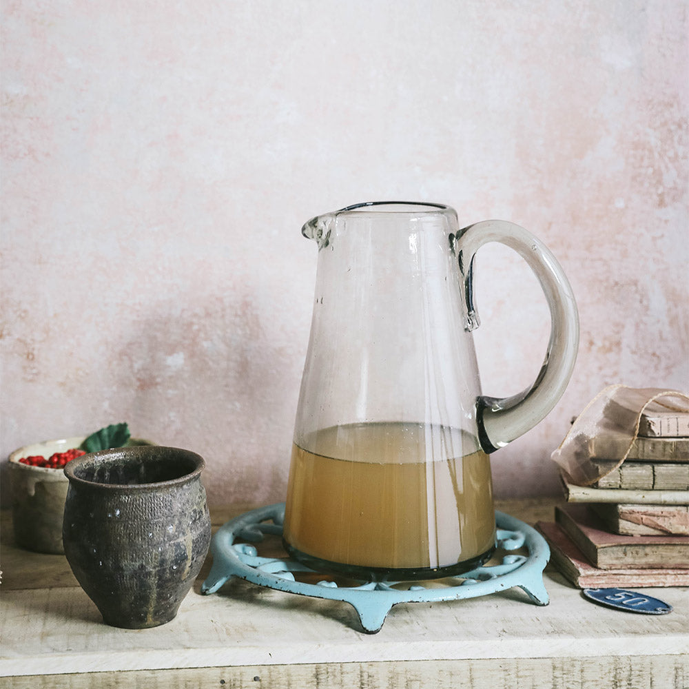 Eco-Friendly Recycled Glass Pitcher - BPA-Free, Durable & Stylish for Iced Tea, Lemonade & Water - Perfect for Home, Kitchen & Outdoor Entertaining