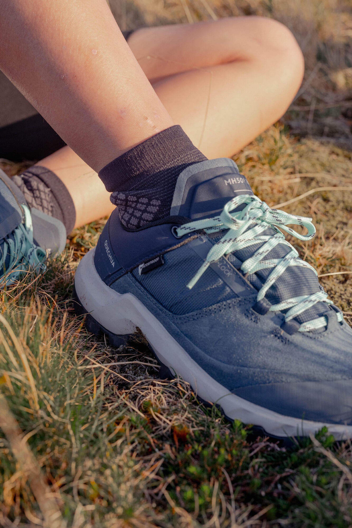 Quechua Women's MH500 Waterproof Hiking Shoes - Lightweight & Durable Outdoor Footwear for Trail Walking, Camping & Mountain Adventures