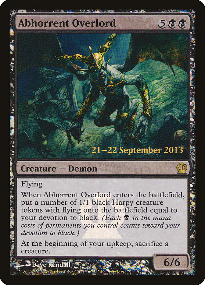 Abhorrent Overlord - Theros Prerelease Promo Magic: The Gathering Card - Perfect for MTG Collectors & Theros Block Deck Builders