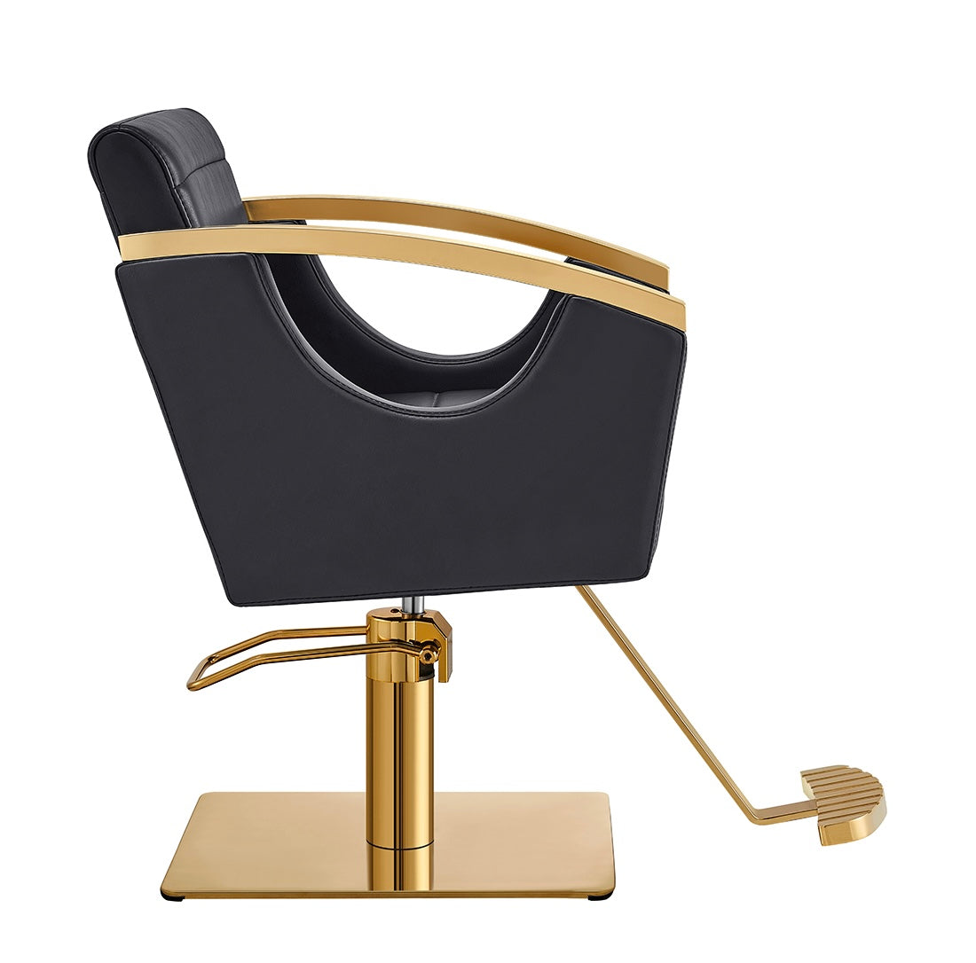 Bello Gold Classic Salon Chair - Professional Styling & Barber Chair for Hair Salons, Spas & Home Use - Adjustable Hydraulic Beauty Chair with Ergonomic Design