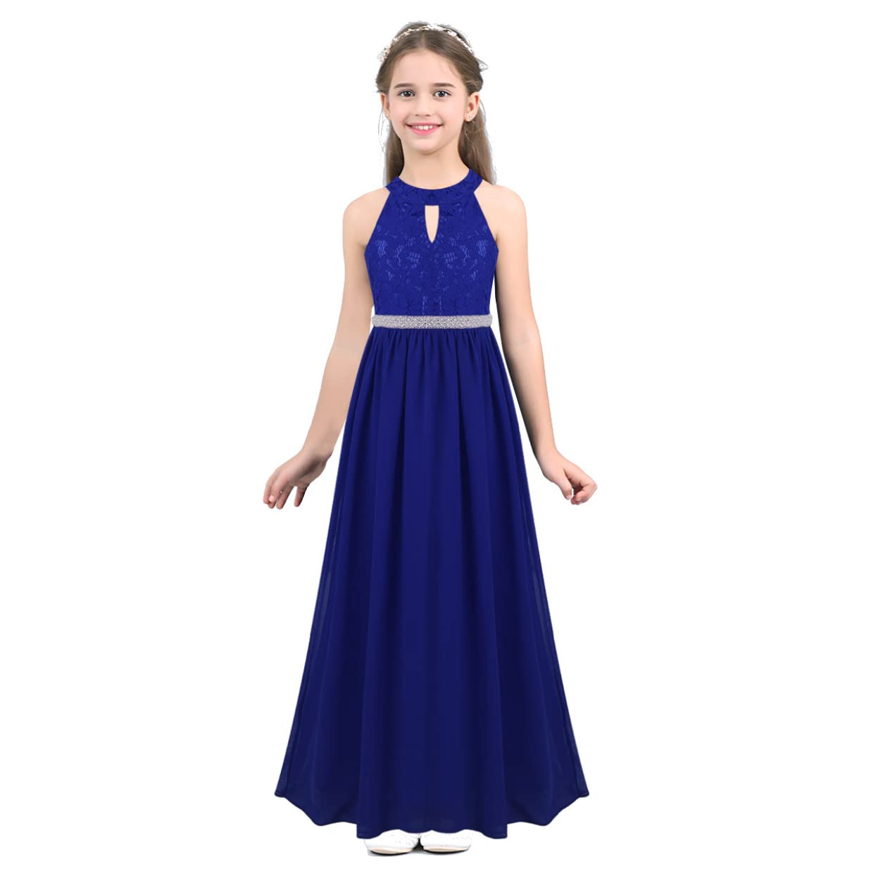 A Night to Remember: The Magic of Nimiya's Big Girls Halter Chiffon Dress