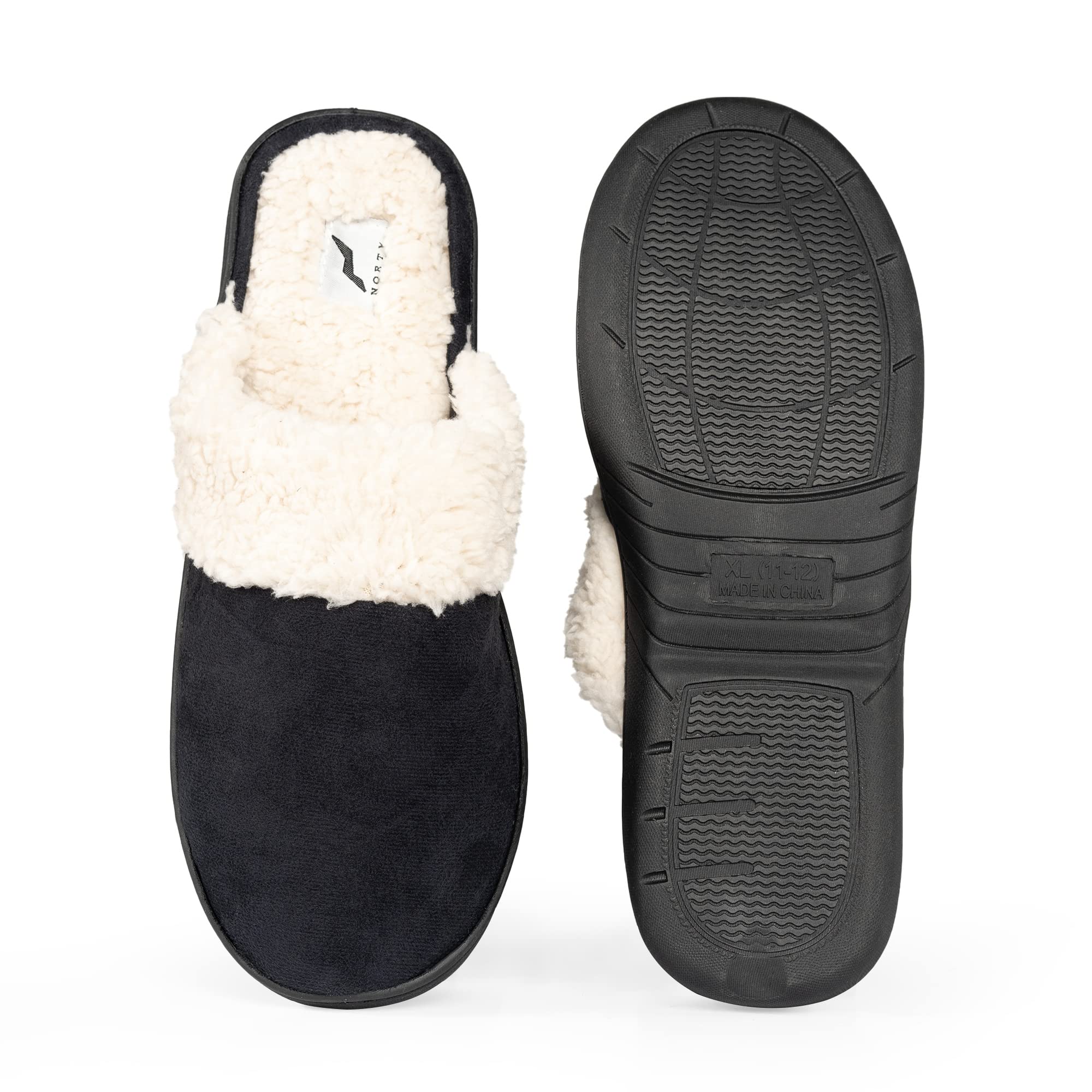 **NORTY Men's Memory Foam Slip-On Clog Slippers - Comfortable Indoor House Shoes for Relaxation & Lounge Wear**