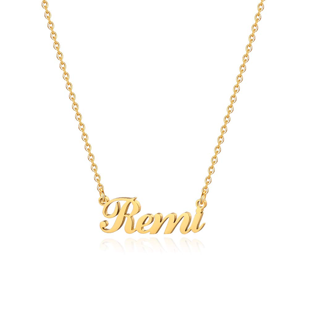 Custom Name Necklace for Women & Girls - 18K Gold Plated Personalized Monogram Necklace | Perfect Gift for Birthday, Anniversary & Valentine's Day