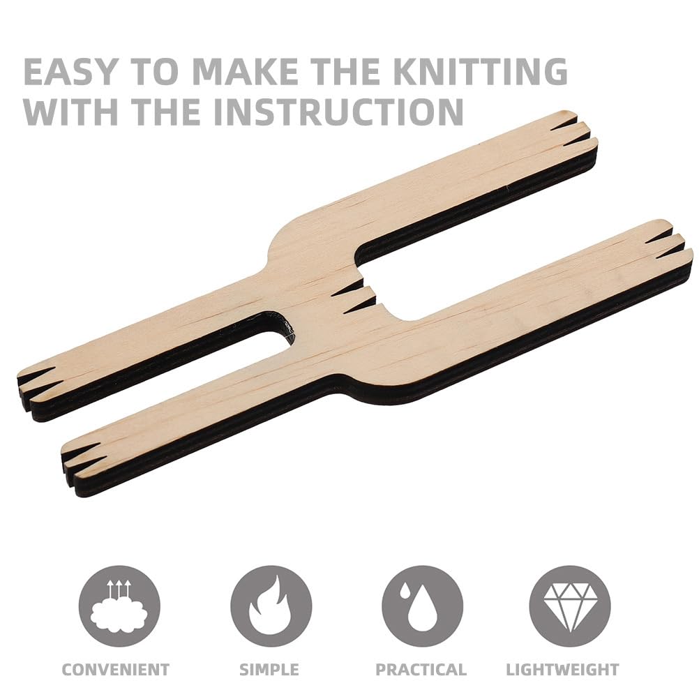 2Pcs Wooden Pom Pom Maker Kit - DIY Fluff Ball Waver Needle for Wool Yarn Knitting, Crochet & Craft Projects - Perfect for DIY Home Decor, Scarf Making & Gift Wrapping Accessories