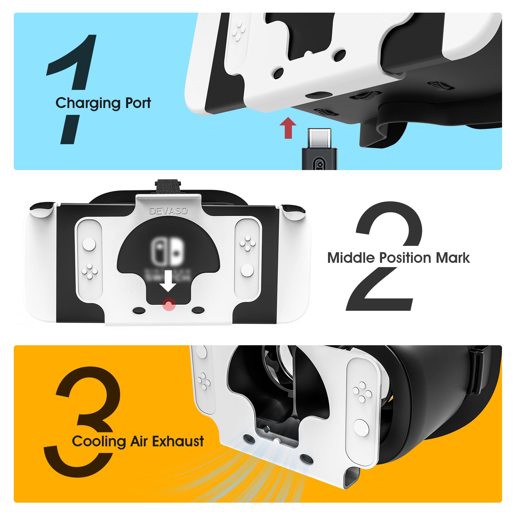 Upgraded VR Headset for Nintendo Switch & Switch OLED - Adjustable HD Lenses, Comfortable Head Strap, Labo Kit Compatible | Immersive 5D Gaming Experience for Kids & Adults | Perfect for Family Game Nights & Virtual Reality Adventures