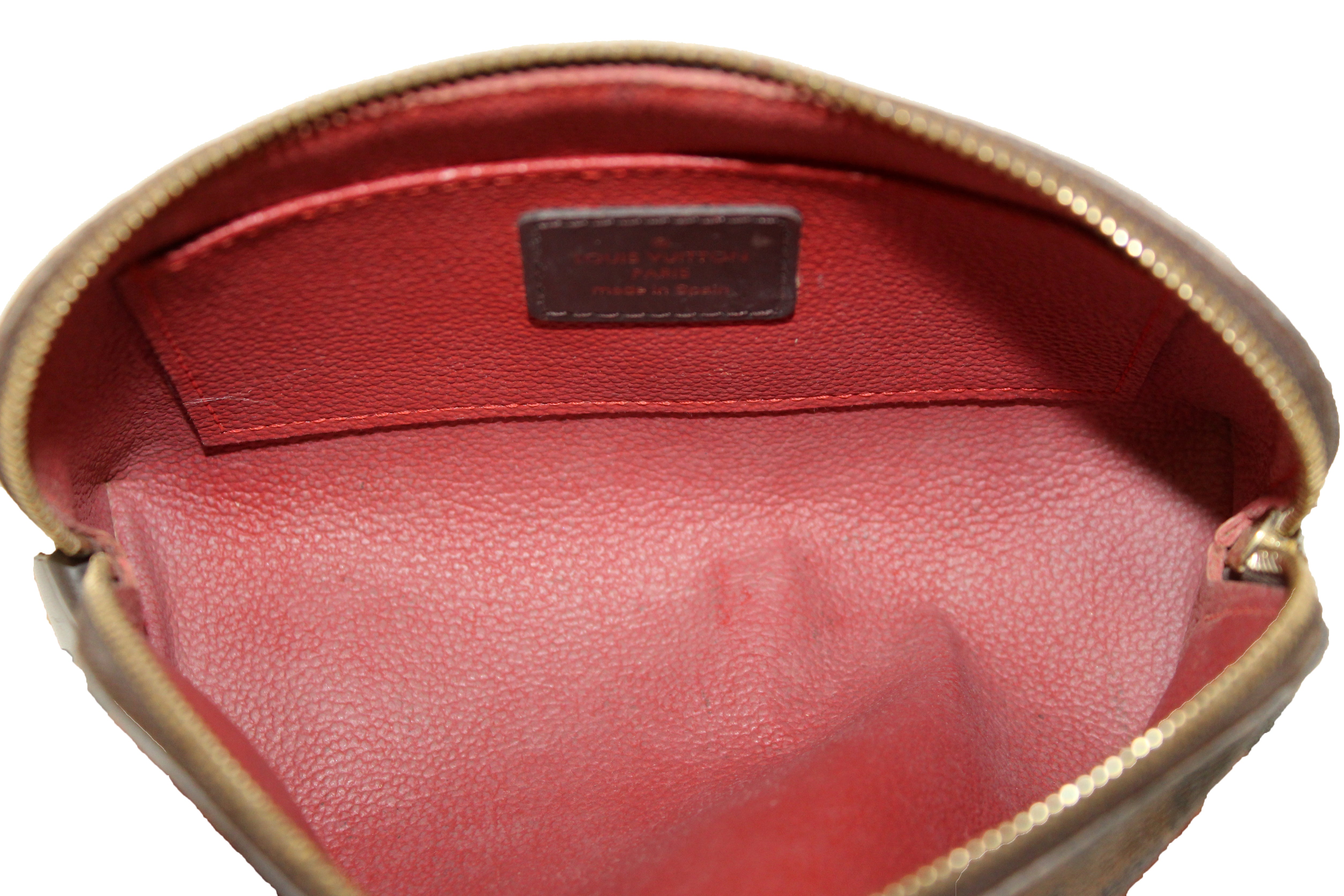 Authentic Louis Vuitton Damier Ebene Cosmetic Pouch PM - Luxury Travel Makeup Bag for Women, Perfect for Everyday Essentials & Travel Accessories | Compact & Stylish Cosmetic Organizer for Purse, Gym & Vacation