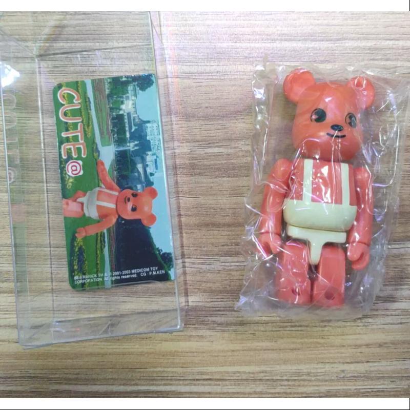 Bearbrick Series 6 CUTE Orange Bear 100% Collectible Vinyl Art Toy - Perfect for Anime Fans, Street Art Collectors & Home Decor Display