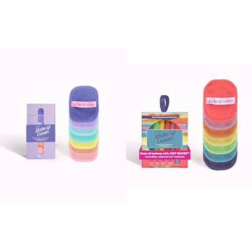 Makeup Eraser Original 7-Day Set Bundle - Dewy Glow & Sunset Boulevard (14ct) | Reusable Makeup Remover Cloths for Gentle Cleansing | Perfect for Travel, Daily Skincare & Eco-Friendly Beauty Routine