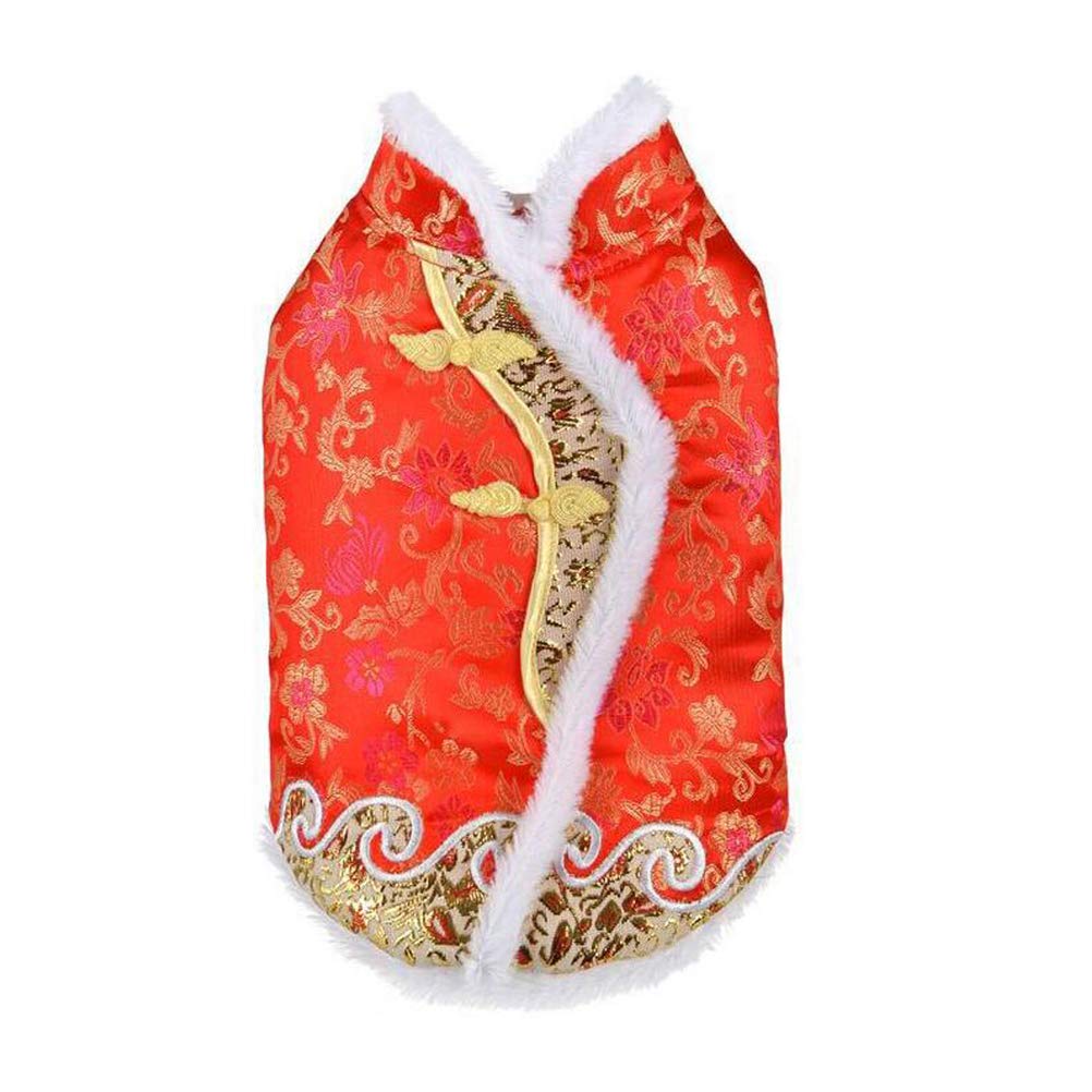 Chinese Style Dog Clothes - Tang Suit Design Puppy Coat for Winter & Autumn | Warm & Comfy Pet Apparel for Small & Medium Dogs | Perfect for Outdoor Walks, Photo Shoots & Holiday Dressing
