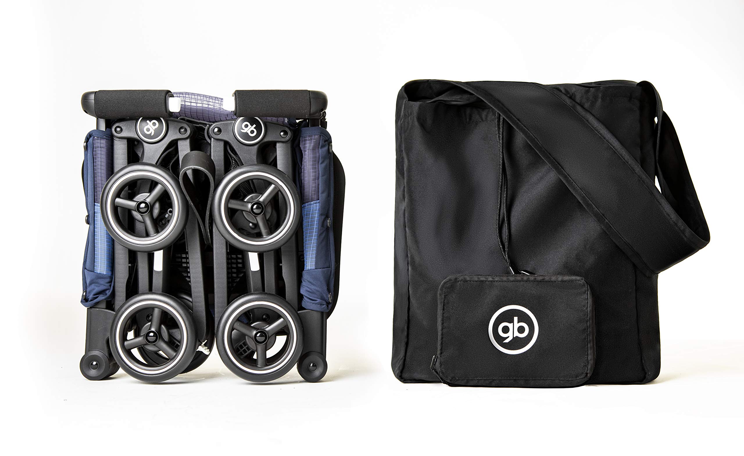 gb Pockit Stroller Travel Bag - Compact & Lightweight Foldable Baby Stroller Carrier for Airplane Travel, Black | Perfect for Airports, Road Trips & Public Transportation
