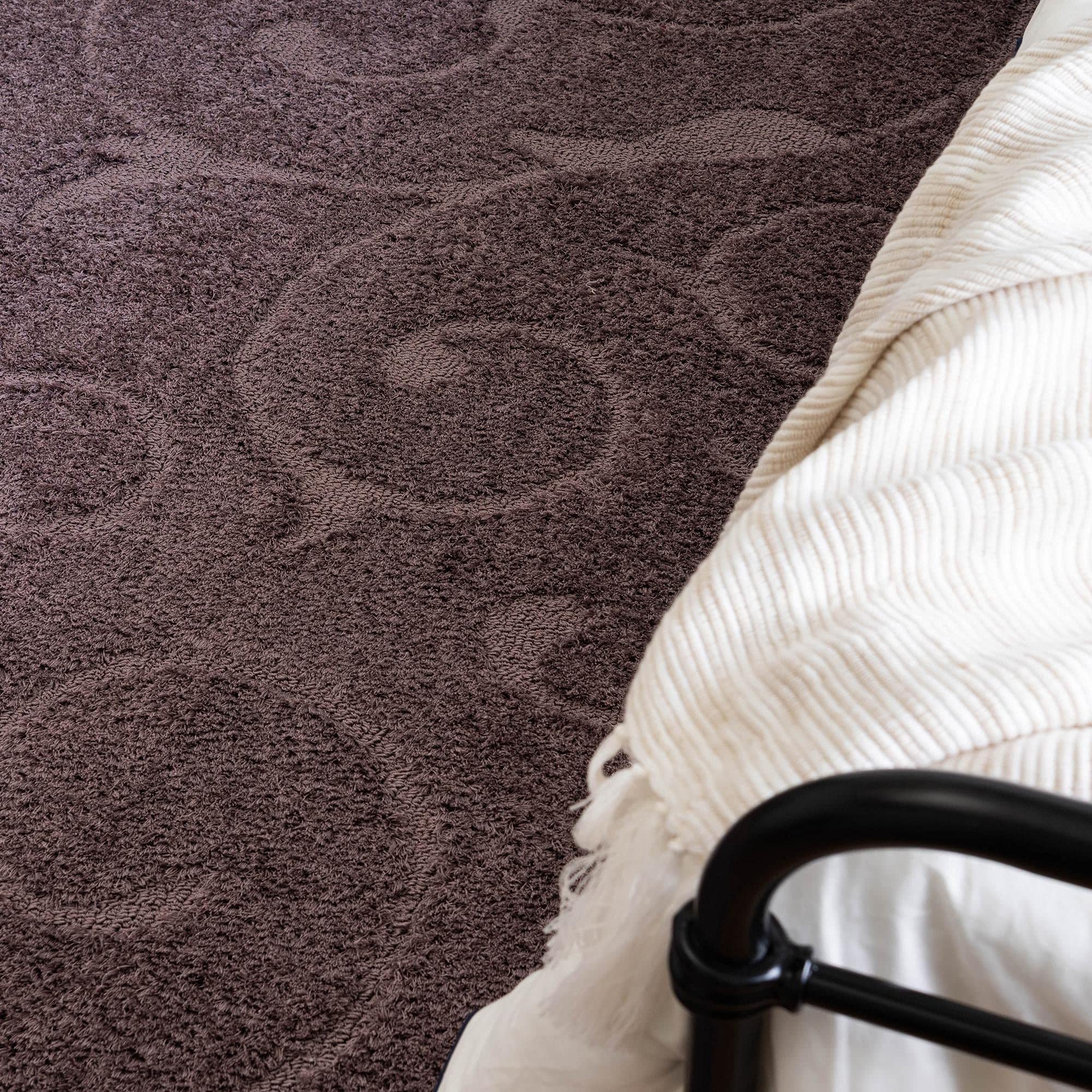Botanical Shag Collection 9' x 12' Violet Shag Rug - Soft Plush Area Rug for Living Room, Bedroom & Dining Room - Perfect for Home Decor, Cozy Spaces & Open Floor Plans