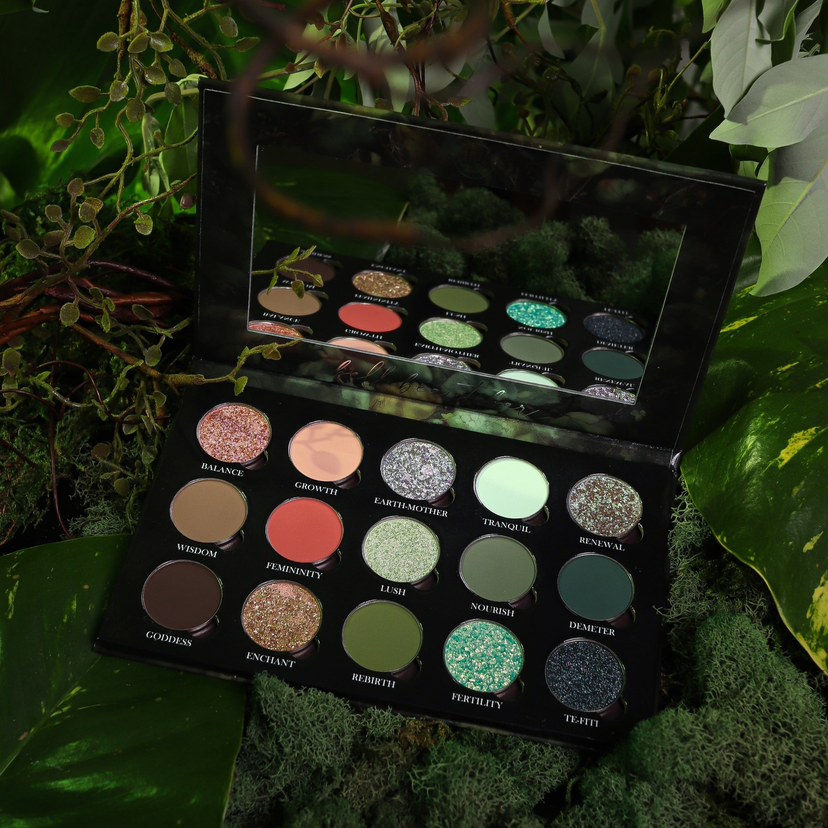 Green Goddess Eyeshadow Palette - Vegan, Cruelty-Free Makeup Palette with 12 Highly Pigmented Shades for Day & Night Looks | Perfect for Parties, Weddings & Everyday Glam