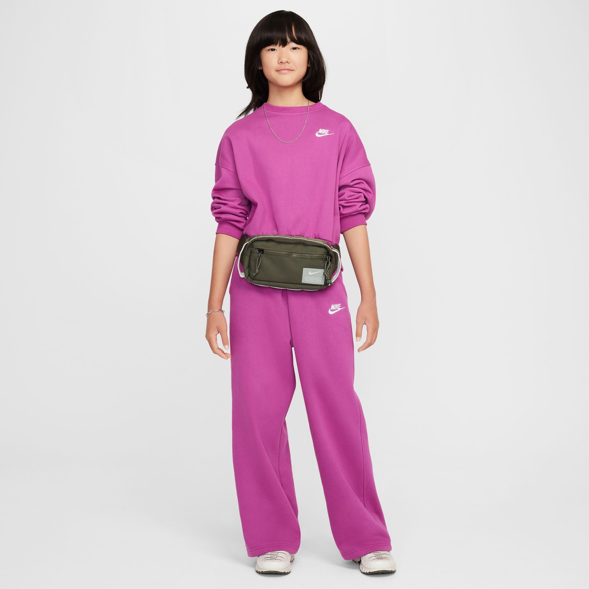 Nike Youth Boxy Fleece Sweatshirt for Girls - Soft & Comfortable Pullover Hoodie - Perfect for School, Sports & Casual Wear