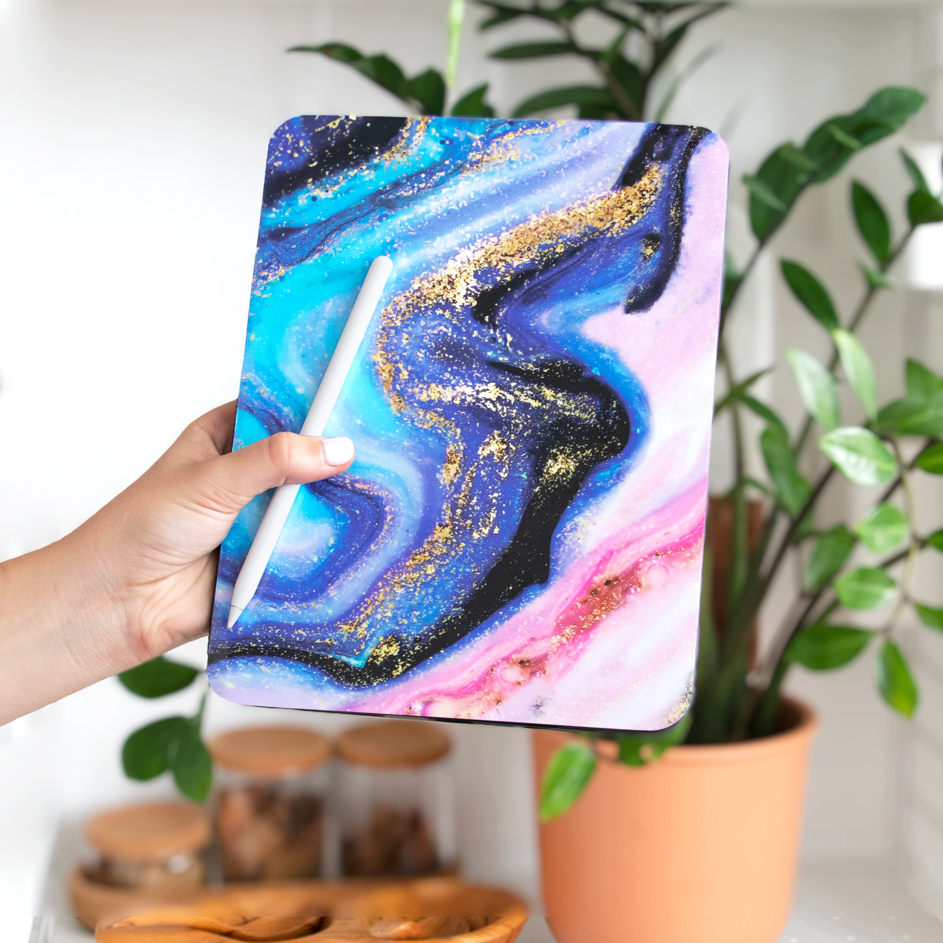 Galaxy Glitter iPad Case 2.0 - Protective Cover for iPad Air/Pro with Sparkling Design | Perfect for Work, School & Travel Accessories