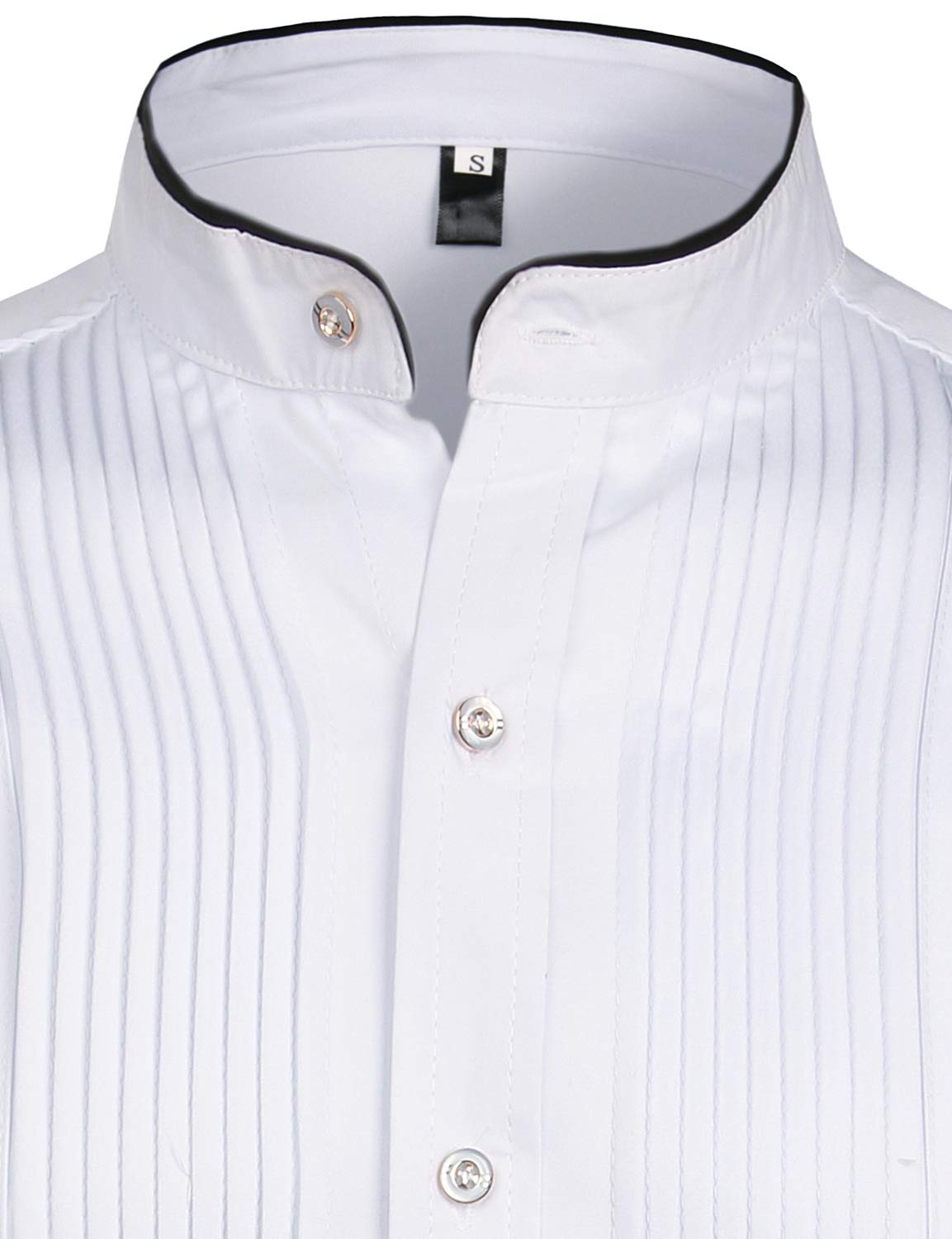 ZEROYAA Men's Slim Fit Long Sleeve Tuxedo Dress Shirt for Prom, Wedding & Formal Events - Elegant Performance Shirt for Groomsmen, Dancers & Special Occasions