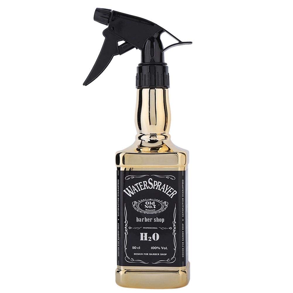 500ml Leak-Proof Hair Spray Bottle - Multipurpose Water Sprayer for Hair Styling, Salon, Home & Gardening Use (Golden) | Perfect for Misting Plants, Styling Hair & Household Cleaning