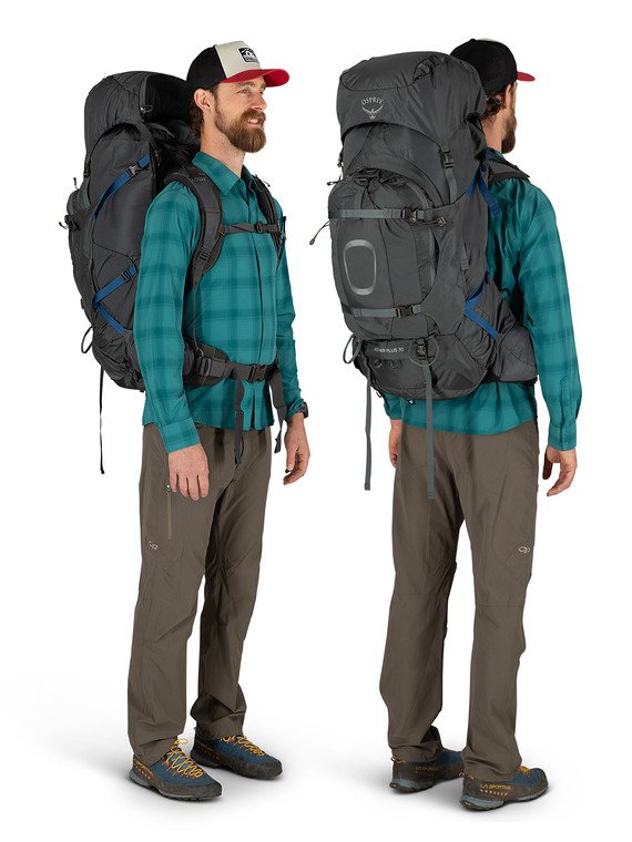 Osprey Aether Plus 70 Backpack - Lightweight Hiking Pack for Men & Women, 70L Large Capacity, Durable Travel Backpacking Gear for Outdoor Adventures, Camping & Trekking