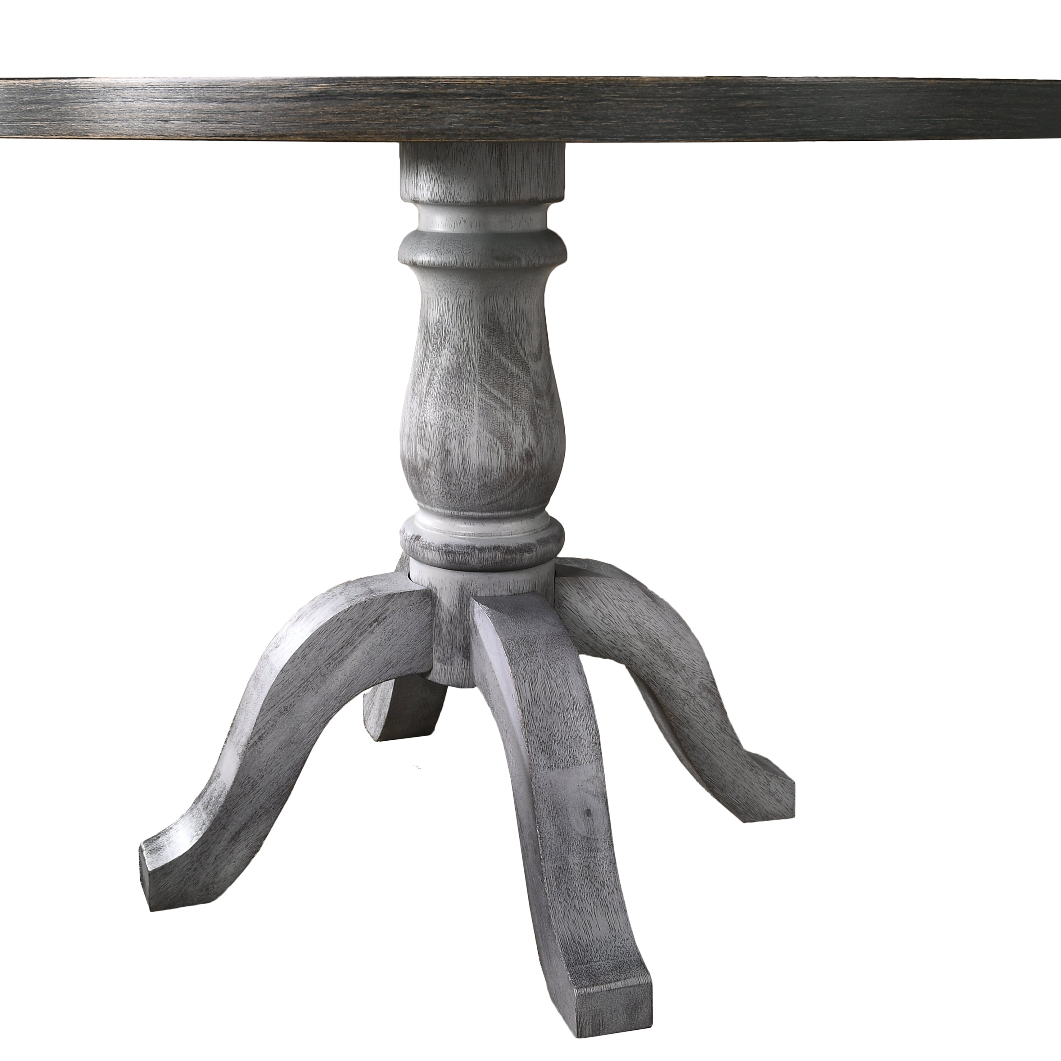 Round Pedestal Wood Dining Table - Roundhill Furniture Iris Collection | Elegant & Durable for Dining Room, Kitchen, or Breakfast Nook
