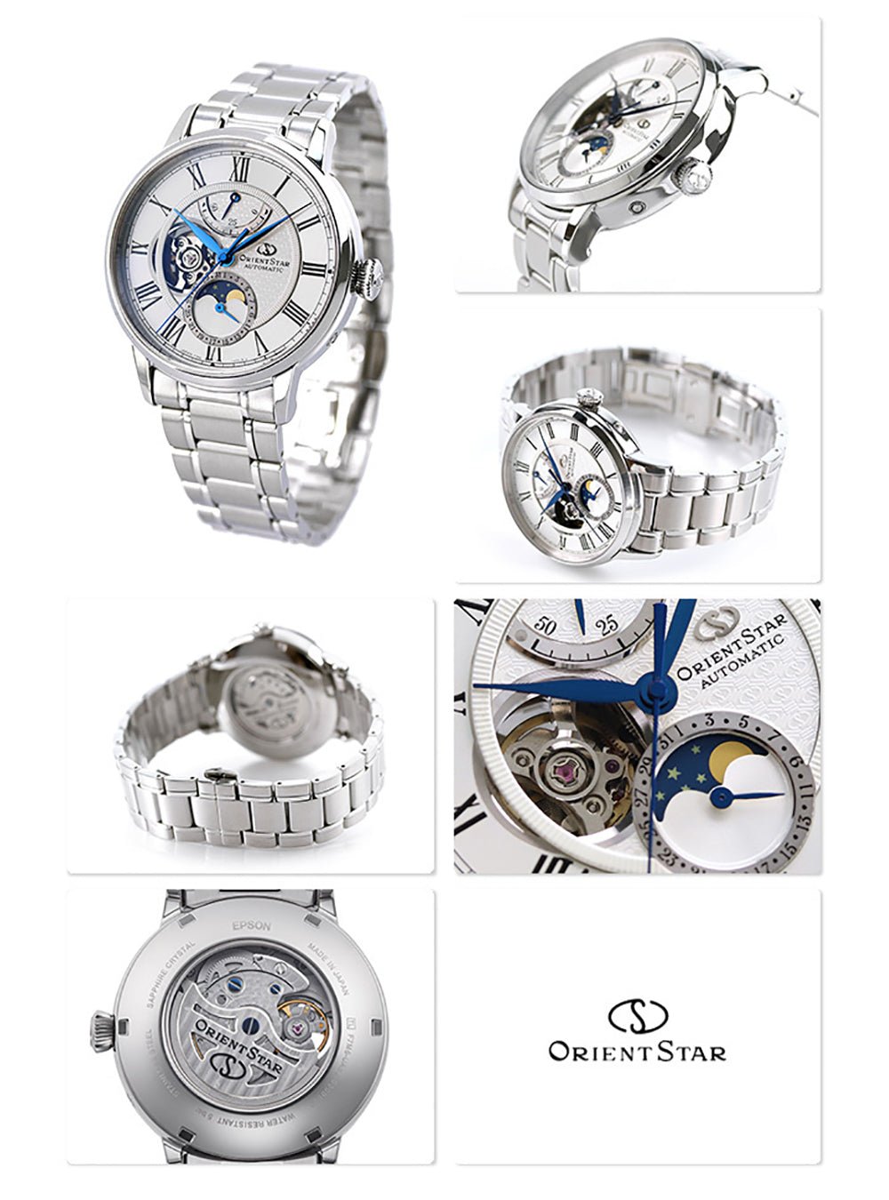 ORIENT STAR Classic Mechanical Moon Phase Watch RK-AY0102S - Japanese Made JDM Timepiece for Men, Luxury Dress Watch for Business & Formal Occasions