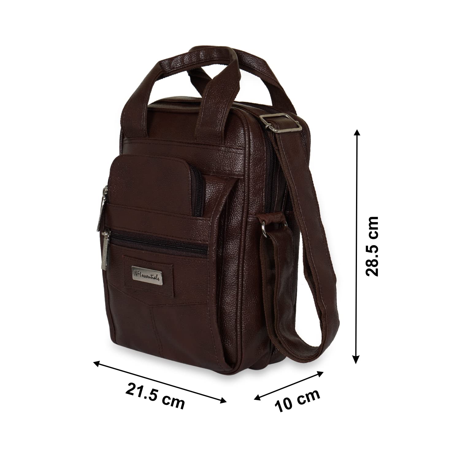 NFI Essentials Men's Sling Bag - Stylish Crossbody Messenger Bag for Men & Women, Perfect for Travel, Office & Business (Brown) | Lightweight & Durable Everyday Carry