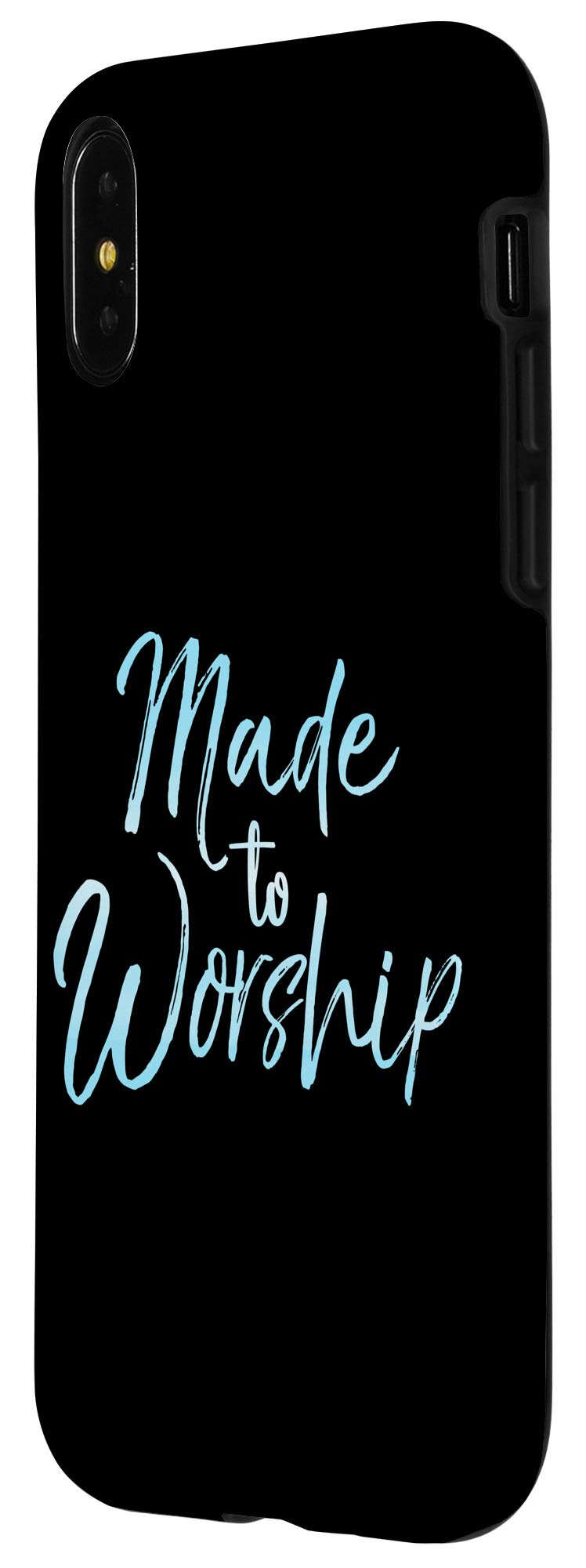 iPhone X/XS Blue Watercolor Christian Phone Case - Inspirational Worship Design - Perfect for Church, Bible Study & Daily Faith Inspiration