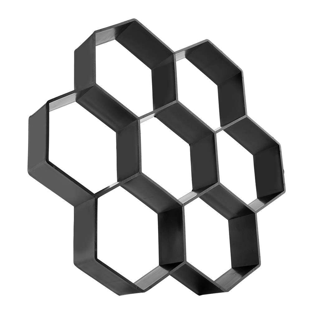 Hexagon Flower Shape Concrete Molds for Walkways - Reusable Stepping Stone Mold for DIY Cement Path & Patio Pavers - Perfect for Garden, Courtyard, and Outdoor Landscaping Projects