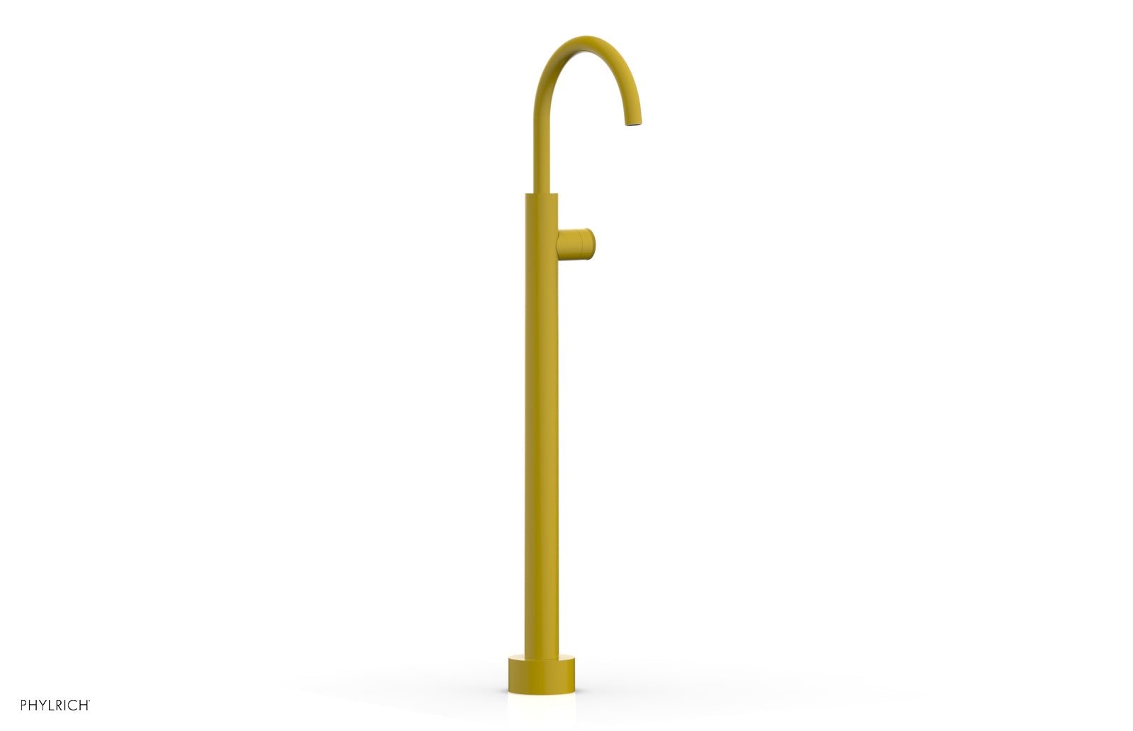 BASIC II Tall Floor Mount Tub Filler with Knurled Handle - Model 2304402 | Modern Bathroom Faucet for Freestanding Tubs & Luxury Spa Experience