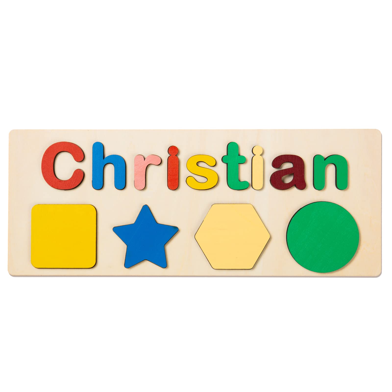 Personalized Wooden Name Puzzle - Custom Letters, Numbers & Animals - Educational Learning Toy for Toddlers & Kids - Perfect Gift for Birthdays, Baby Showers & Early Childhood Development