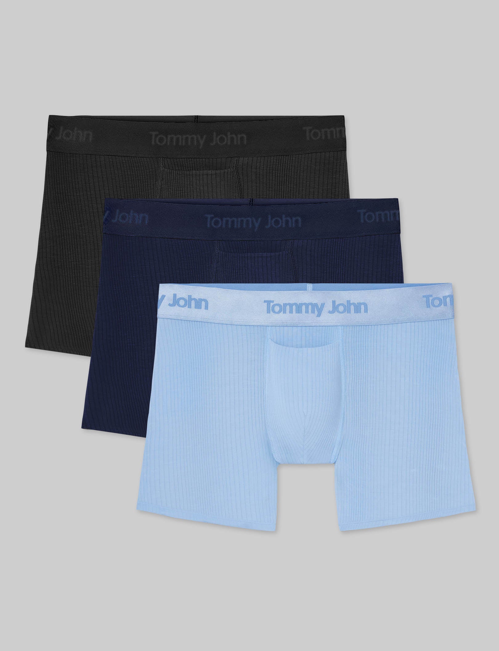 Second Skin Luxe Rib Trunk 4-Pack (3 Pairs) - Ultra Soft Men's Underwear for All-Day Comfort - Perfect for Workout, Lounge & Everyday Wear