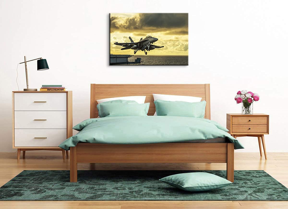 F/A-18 Strike Fighter Metal Wall Art - Military Aviation Decor for Home, Office, Living Room & Bedroom - Perfect for Man Cave, Pilot Gifts & Military Themed Rooms