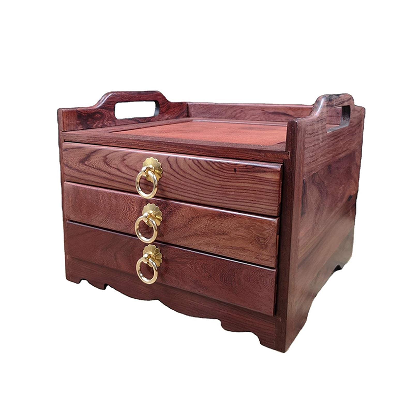 Premium Wooden Tea Box Organizer - 24x24x20cm Tea Bag Storage Drawer with Lid - Natural Brown Wood Tea Caddy for Kitchen, Office, or Gift - Perfect for Loose Leaf Tea & Tea Bag Storage