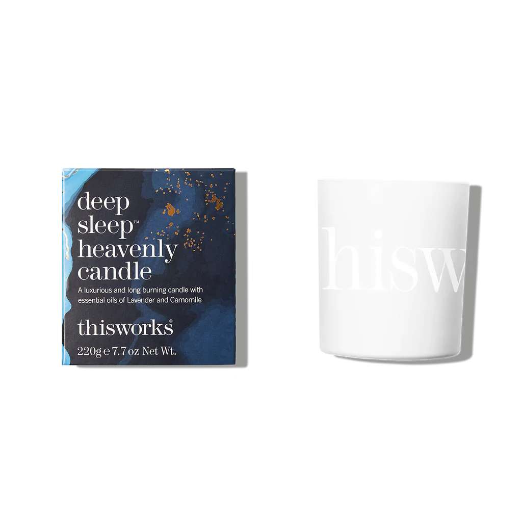This Works Deep Sleep Heavenly Candle - Lavender Scented Aromatherapy Candle for Relaxation & Better Sleep - Perfect for Bedroom, Bath & Meditation Spaces