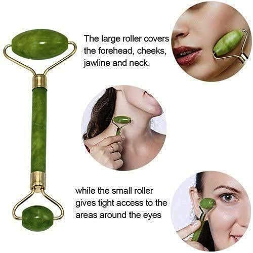 Finalize Ice Roller for Face Massager - 100% Natural Jade & Gua Sha Stone Facial Massager for Anti-Aging, Skin Tightening & Glow Enhancement | Reusable Ice Treatment for Clear Skin | Perfect for Morning Routine, Post-Workout Recovery & Spa Night (Blue Stone)
