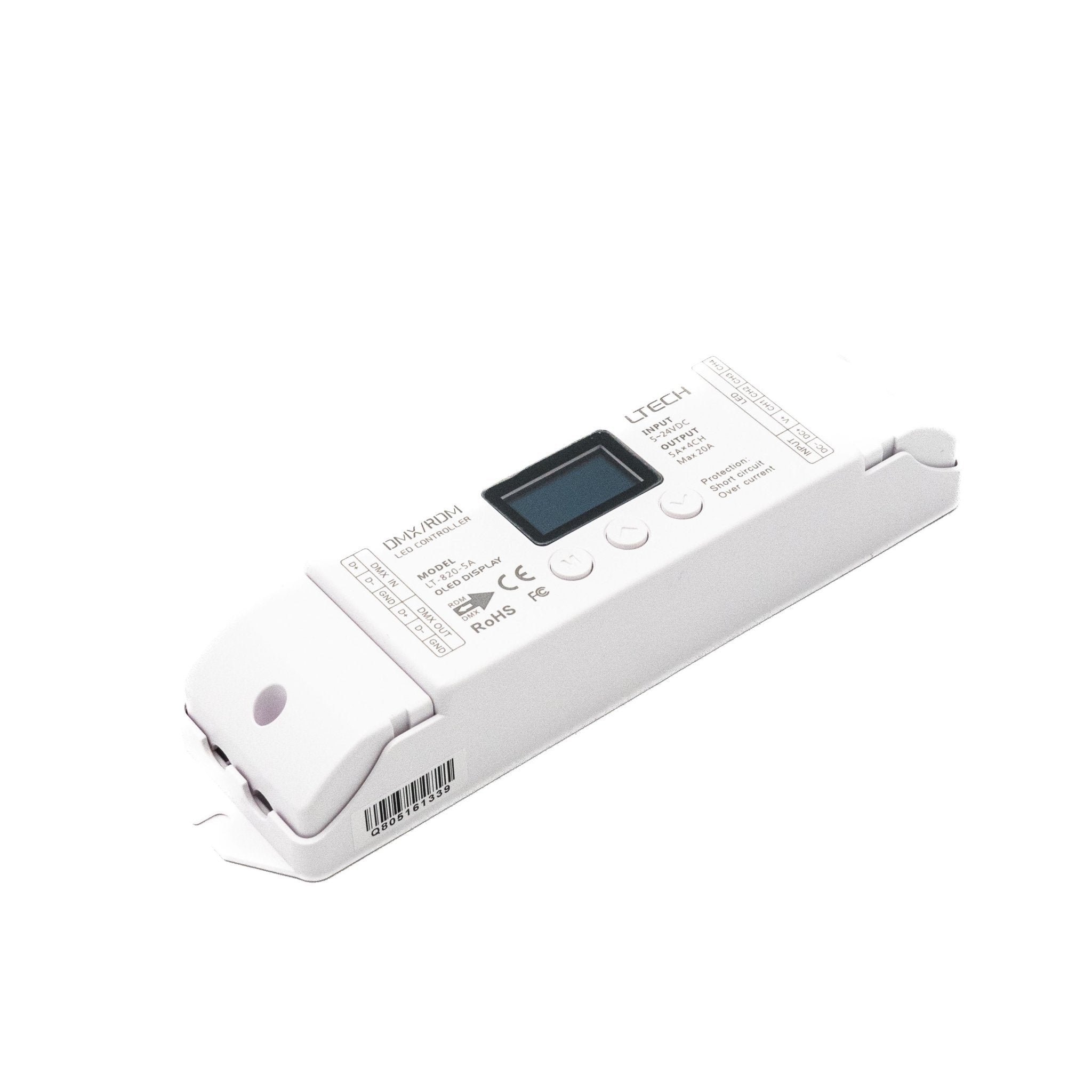 Ltech LT 820 5A Constant Voltage DMX Decoder - Professional Lighting Control for Stage Shows, DJ Events, and Architectural Lighting