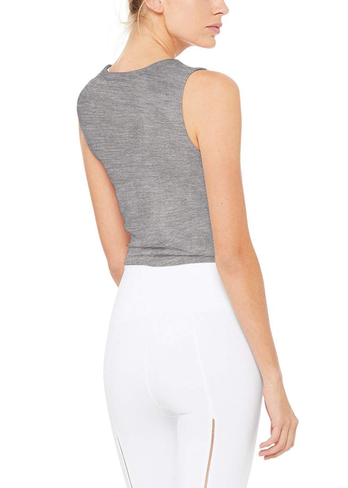 Bestisun Women's Cropped Workout Tops - Flowy Gym Athletic Shirts for Yoga & Exercise | Slim Fit Breathable Tees for Running, Pilates & Fitness Training